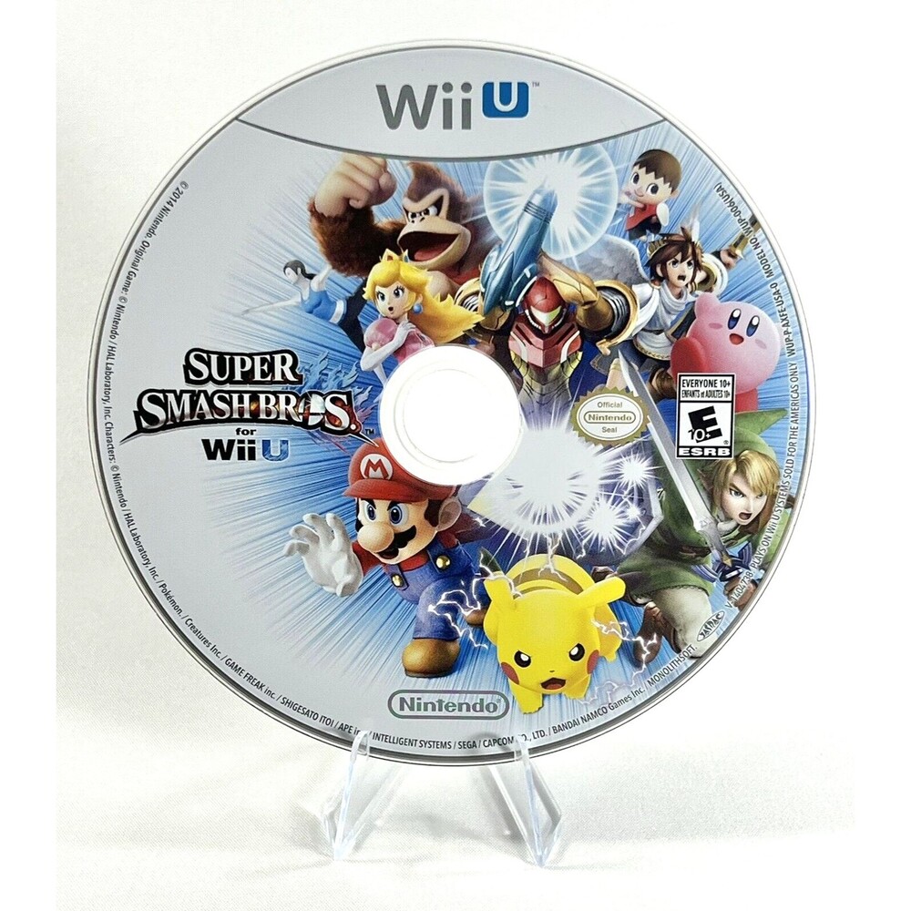 Super Smash Bros Nintendo Wii U 2014 Tested Disc Only
